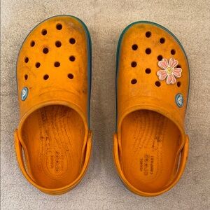 CROCS Orange Sandals Vibrant Comfort Perforated Design